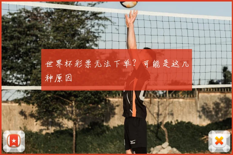 世界杯彩票无法下单？可能是这几种原因